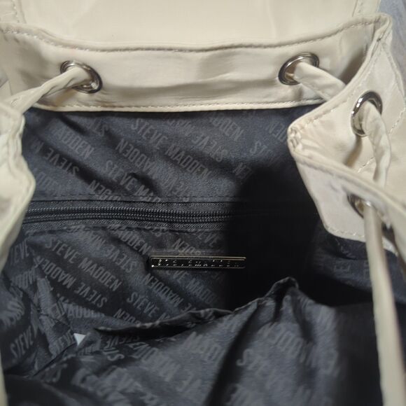 Steve Madden Mini Backpack One Shoulder Handle Beige Ivory - Picture 6 of 13